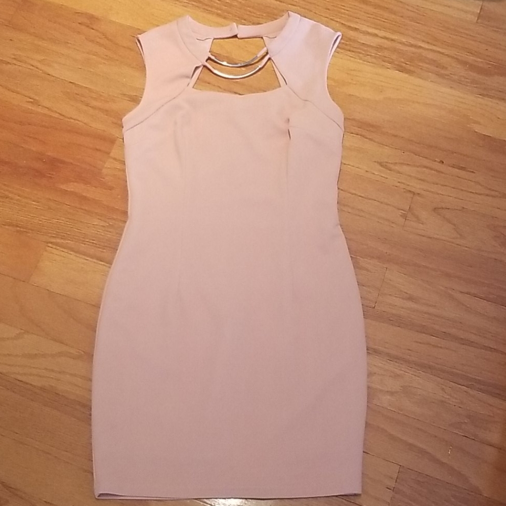 Soft pink sheath dress